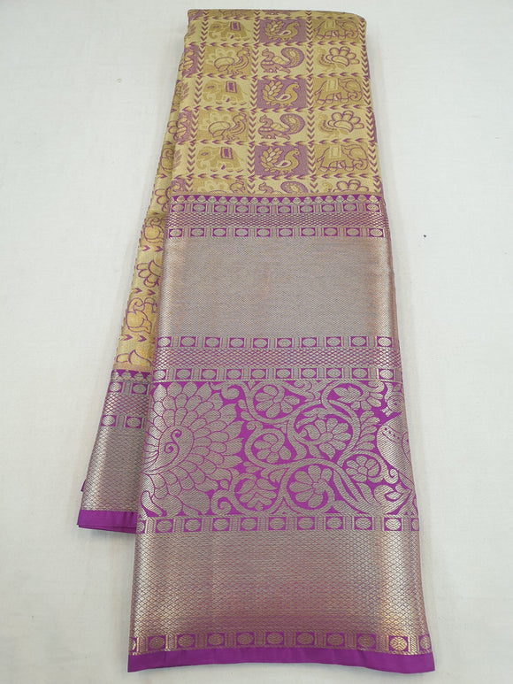 Kanchipuram Blended Silver Tissue Silk Sarees 105