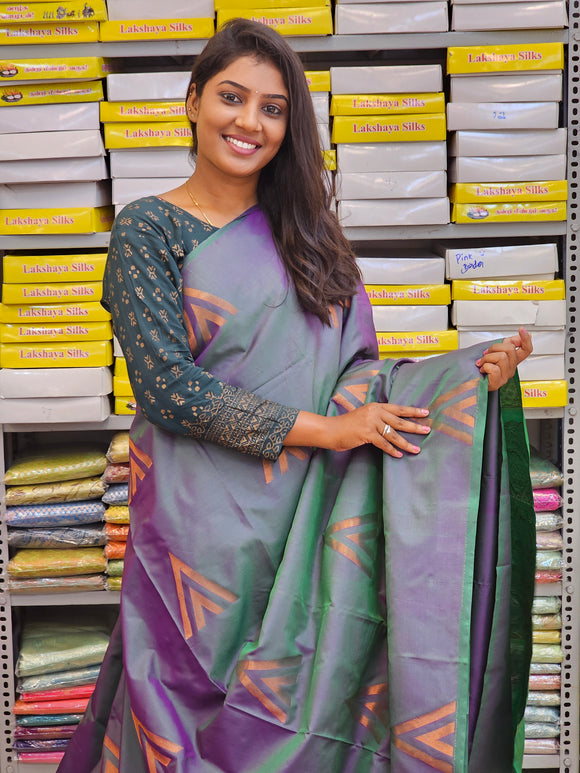 Kanchipuram Blended Fancy Soft Silk Sarees 092