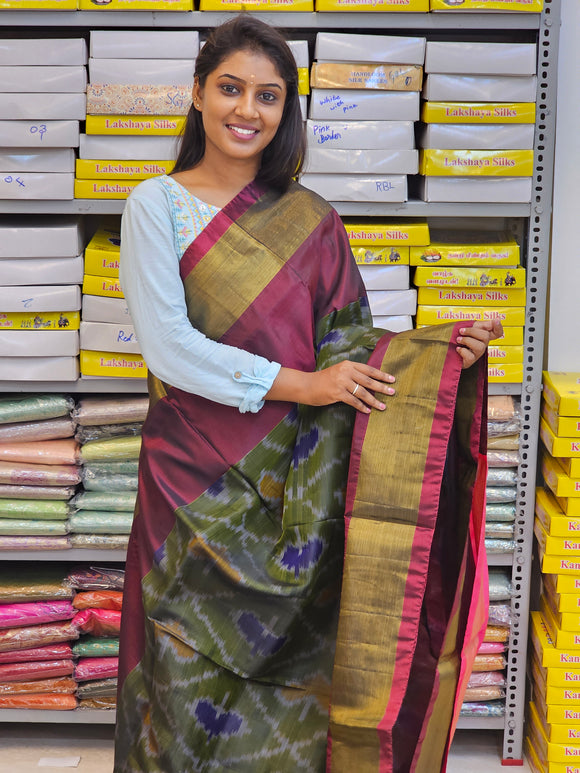 Kanchipuram Blended Pochampally Silk Sarees 010