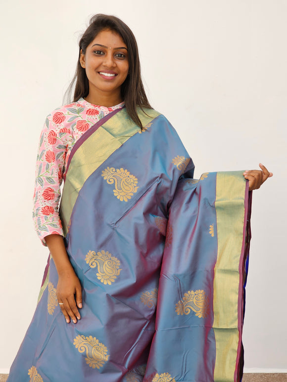 Kanchipuram Blended Fancy Silk Sarees 151