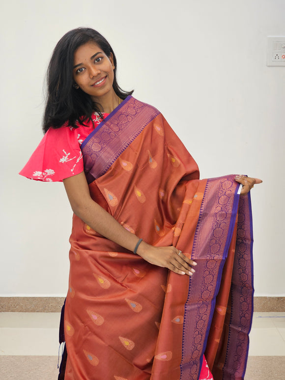 Kanchipuram Blended  Fancy Bridal Silk  Sarees 195