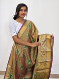 Kanchipuram Blended Mini Bridal silk Saree 009