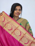 Kanchipuram Blended Mini Bridal silk Saree 009