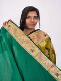 Kanchipuram Blended Mini Bridal silk Saree 012