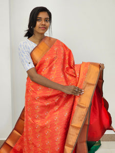 Kanchipuram Blended Mini Bridal silk Saree 014