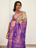 Kanchipuram Blended Mini Bridal silk Saree 015