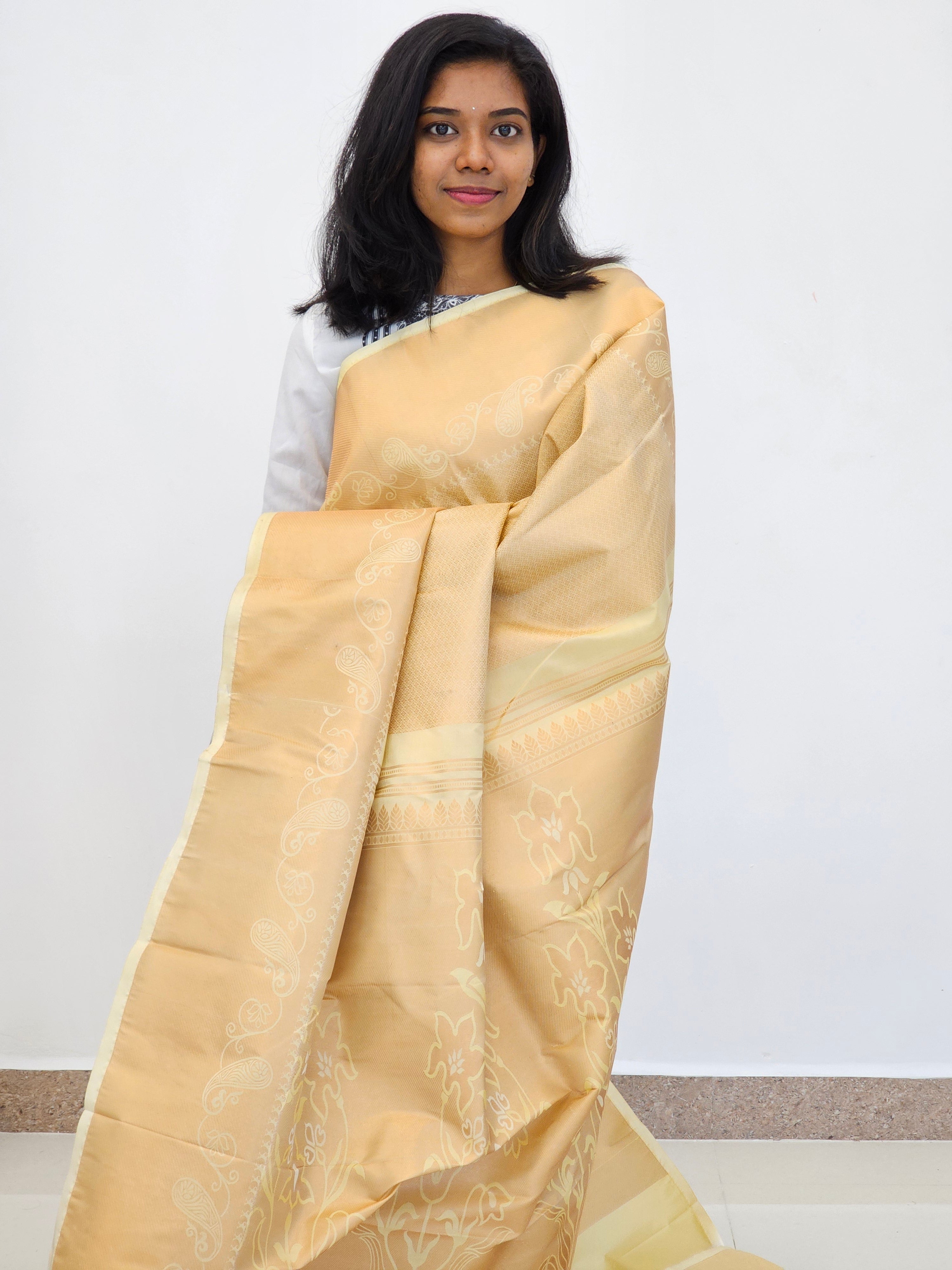 Kanchipuram Blended Mini Bridal silk Saree 024