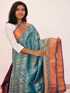 Kanchipuram Blended Mini Bridal silk Saree 042