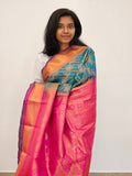 Kanchipuram Blended Mini Bridal silk Saree 042