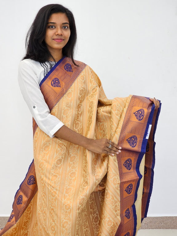 Kanchipuram Blended Mini Bridal silk Saree 044