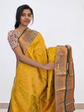 Kanchipuram Blended Mini Bridal silk Saree 045