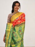 Kanchipuram Blended Mini Bridal silk Saree 048