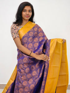 Kanchipuram Blended Mini Bridal silk Saree 051