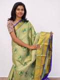 Kanchipuram Blended Mini Bridal silk Saree 052