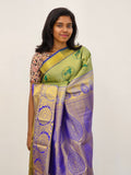 Kanchipuram Blended Mini Bridal silk Saree 052