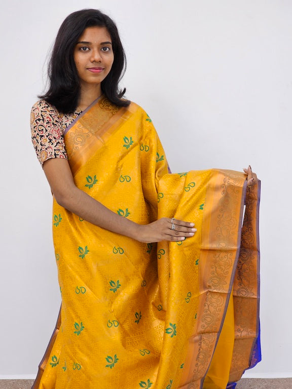 Kanchipuram Blended Mini Bridal silk Saree 055