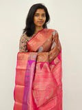 Kanchipuram Blended Mini Bridal silk Saree 056