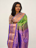 Kanchipuram Blended Mini Bridal silk Saree 058