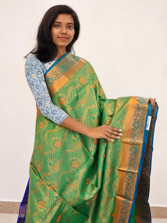 Kanchipuram Blended Mini Bridal silk Saree 063