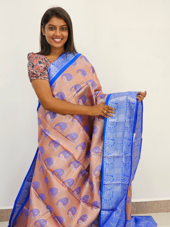 Kanchipuram Blended Mini Bridal Silk Sarees 141