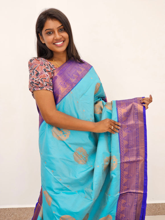 Kanchipuram Blended Mini Bridal Silk Sarees 145