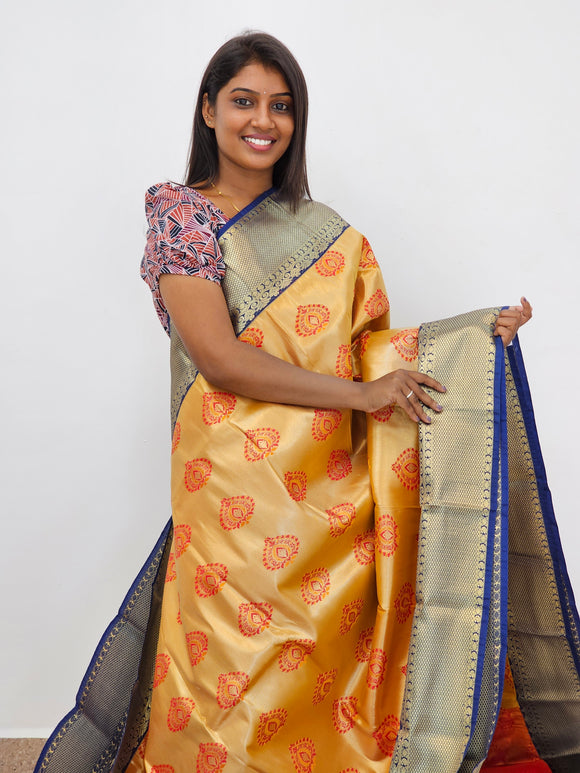 Kanchipuram Blended Mini Bridal Silk Sarees 164