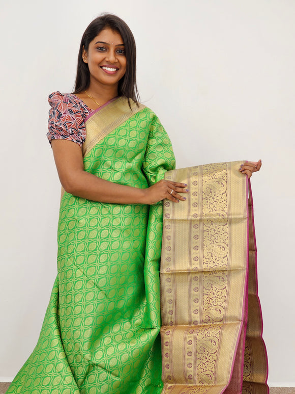 Kanchipuram Blended Mini Bridal Silk Sarees 165