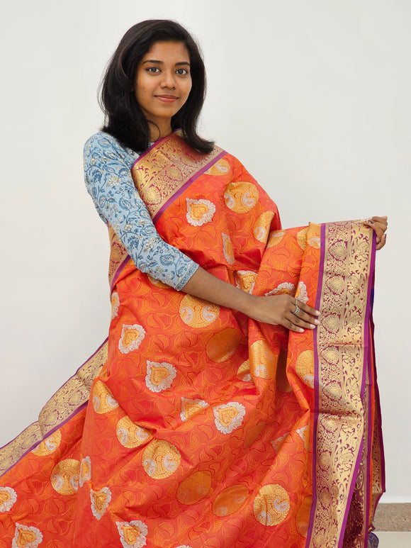 Kanchipuram Blended Mini Bridal Silk Sarees 167