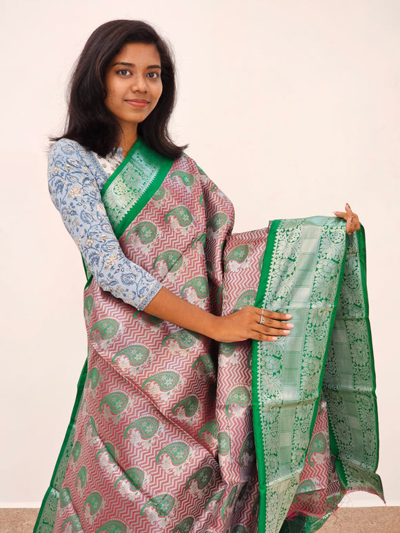 Kanchipuram Blended Mini Bridal Silk Sarees 174