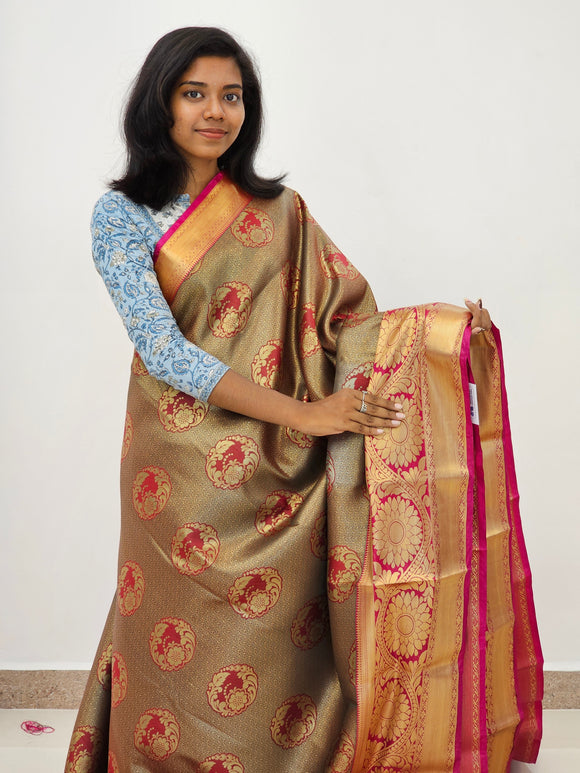 Kanchipuram Blended Mini Bridal Silk Sarees 175