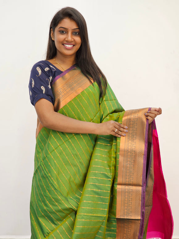 Kanchipuram Blended Mini Fancy Silk Sarees 083