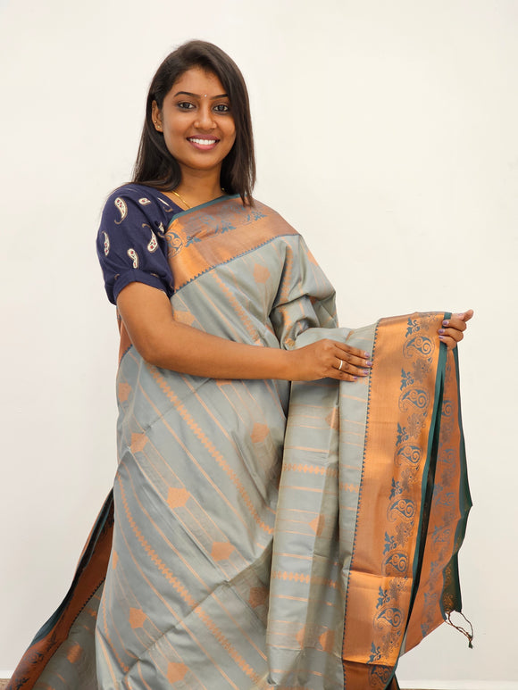 Kanchipuram Blended Mini Fancy Silk Sarees 092