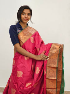 Kanchipuram Blended Mini Fancy Silk Sarees 098