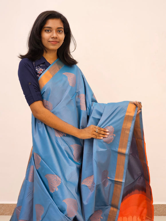 Kanchipuram Blended Mini Fancy Silk Sarees 120