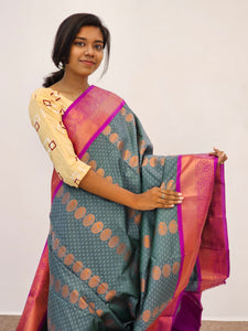 Kanchipuram Blended Mini Fancy Silk Sarees 410