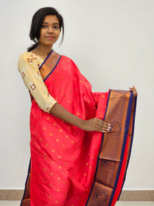 Kanchipuram Blended Mini Fancy Silk Sarees 414