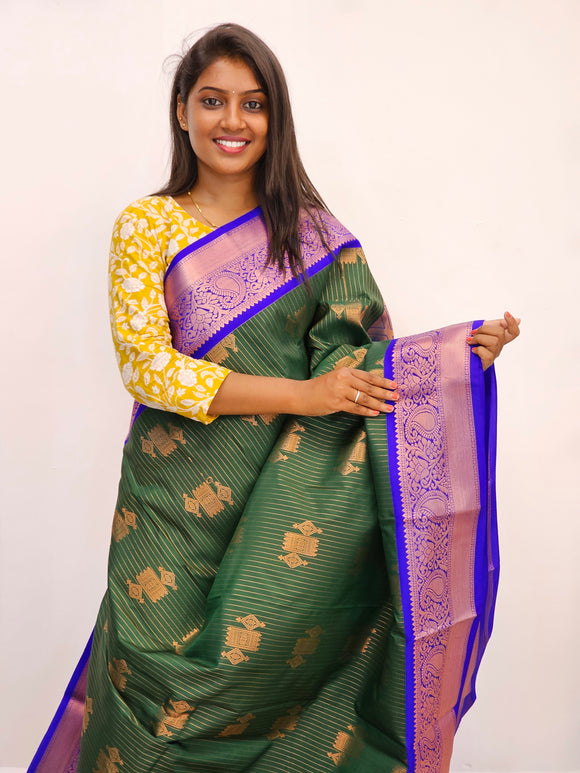 Kanchipuram Blended Mini Fancy Silk Sarees 456