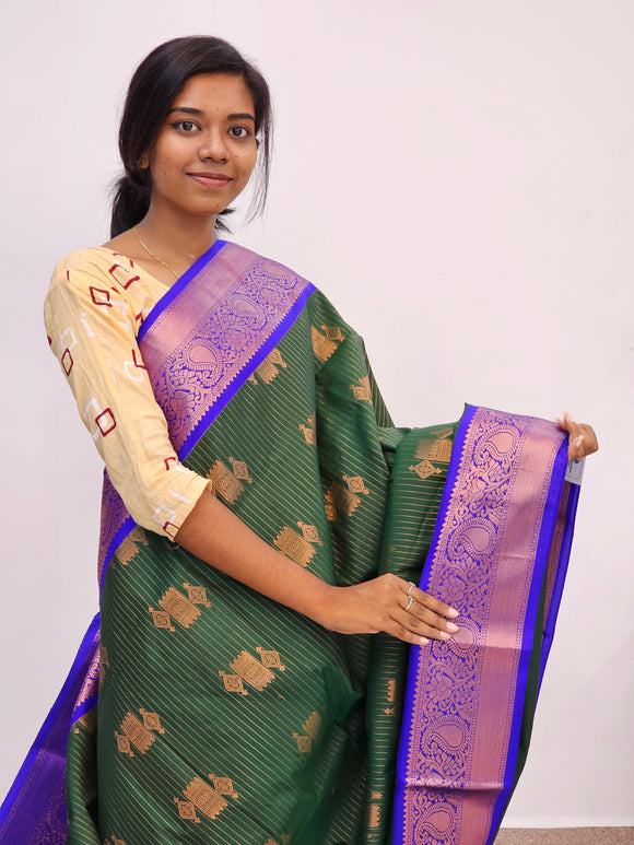 Kanchipuram Blended Mini Fancy Silk Sarees 460