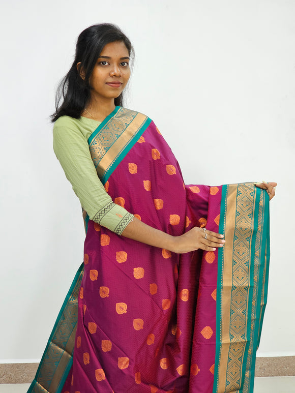 Kanchipuram Blended Mini Fancy Silk Sarees 523