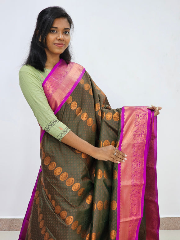 Kanchipuram Blended Mini Fancy Silk Sarees 526