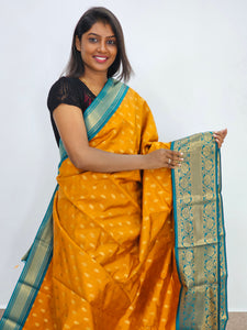 Kanchipuram Blended Mini Fancy Silk Sarees 555