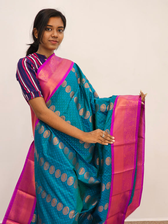 Kanchipuram Blended Mini Fancy Silk Sarees 569