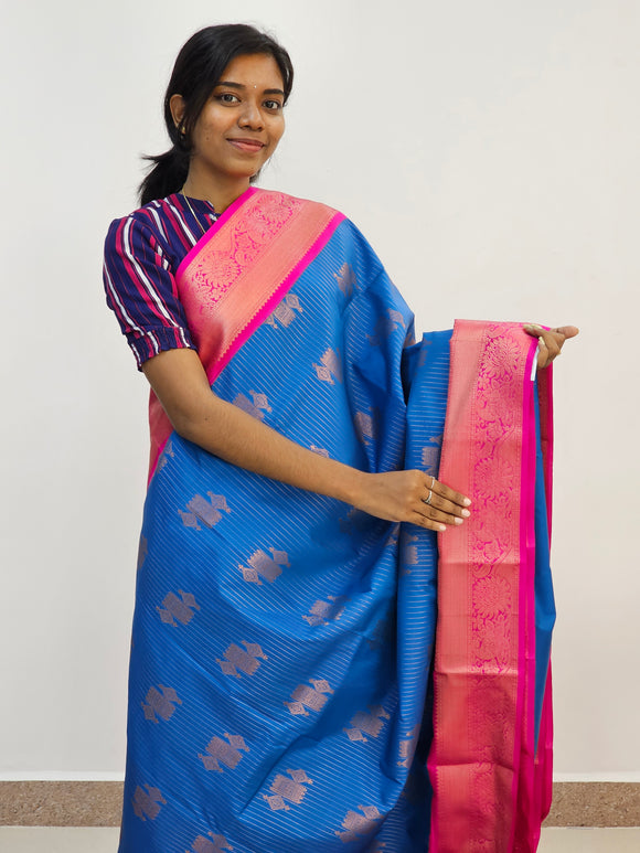 Kanchipuram Blended Mini Fancy Silk Sarees 608