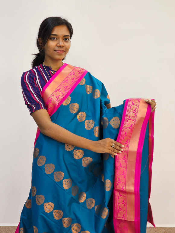 Kanchipuram Blended Mini Fancy Silk Sarees 614