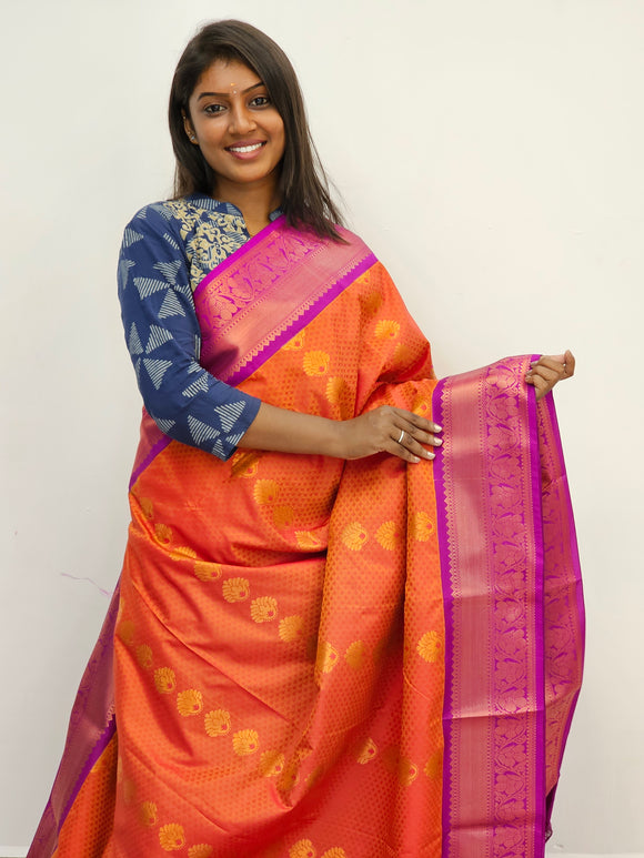 Kanchipuram Blended Mini Fancy Silk Sarees 657