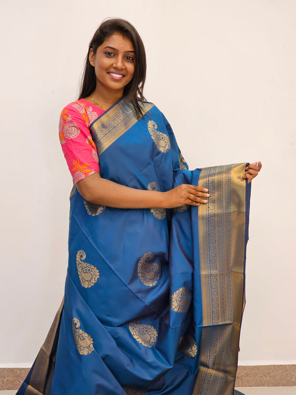 Kanchipuram Blended Mini Fancy Silk Sarees 852