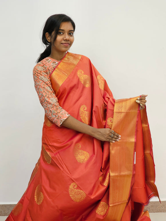 Kanchipuram Blended Mini Fancy Silk Sarees 863