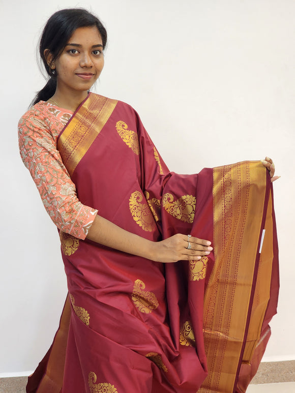 Kanchipuram Blended Mini Fancy Silk Sarees 872