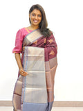 Kanchipuram Blended Mini Silver Fancy Silk Sarees 1011