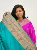 Kanchipuram Blended Mini Silver Fancy Silk Sarees 1061